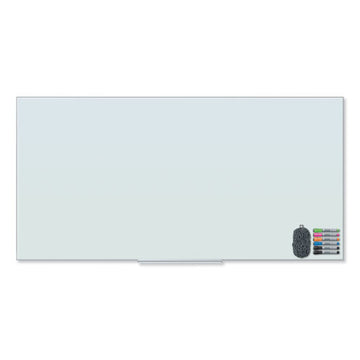 U Brands Floating Glass Dry Erase Board, 72 X 36, White freeshipping - TVN Wholesale